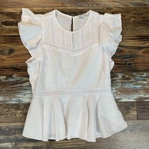 Rebecca Minkoff Betty Top - cotton poplin - size L